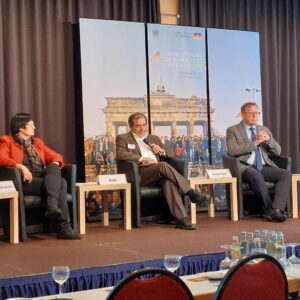 Podiumsgespräch am 28.04.2022 mit Prof. Ganzenmüller, Anne Hähnig, Christine Lieberknecht und Bodo Ramelow