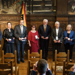 Feierstunde in Quedlinburg am 12.Mai 2022 mit Bundespräsident Frank-Walter Steinmeier und Ministerpräsident Reiner Haseloff